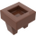LEGO Rötlich-braun Fliese 1 x 1 mit Clip (Kein Schnitt in der Mitte) (2555 / 12825)