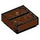 LEGO Reddish Brown Tile 1 x 1 with Indiana Jones Grail Diary with Groove (3070 / 73630)