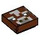 LEGO Reddish Brown Tile 1 x 1 with Pixelated Cow Face with Groove (3070)