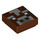 LEGO Reddish Brown Tile 1 x 1 with Pixelated Cow Face with Groove (3070)