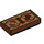 LEGO Roodachtig Bruin Tegel 1 x 2 met Albus Dumbledore Robes met groef (3069 / 40282)