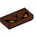 LEGO Brun rougeâtre Tuile 1 x 2 avec Animal Yeux avec rainure (3069 / 15686)