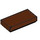 LEGO Reddish Brown Tile 1 x 2 with Groove (3069 / 30070)