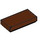 LEGO Brun rougeâtre Tuile 1 x 2 avec rainure (3069 / 30070)