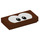 LEGO Reddish Brown Tile 1 x 2 with Stingby Eyes with Groove (3069 / 94924)