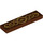 LEGO Reddish Brown Tile 1 x 4 with Gold Snake (2431 / 104512)