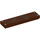 LEGO Reddish Brown Tile 1 x 4 with Wood Grain and 4 Nails Pattern (2431 / 10638)