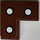 LEGO Reddish Brown Tile 2 x 2 Corner with 3 White Dots Sticker (14719)