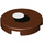 LEGO Reddish Brown Tile 2 x 2 Round with Eye with Bottom Stud Holder (14769 / 68372)