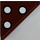 LEGO Brun rougeâtre Tuile 2 x 2 Triangulaire avec 3 blanc Dots Autocollant (35787)