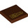 LEGO Reddish Brown Tile 2 x 2 with &quot;128t 2x30t P/V 76t G/M 70t&quot; with Groove (3068 / 73211)