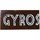 LEGO Reddish Brown Tile 2 x 4 with &#039;GYROS&#039; Sticker (87079)