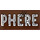 LEGO Reddish Brown Tile 2 x 4 with &#039;PHERE&#039; Sticker (87079)