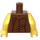 LEGO Rödaktig Brun Kropp, Reddish-Brun Tied Waistcoat, Mörk Gulbrun Väst och Gul Händer (973 / 76382)