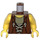 LEGO Marrón rojizo Torso, Reddish-Marrón Tied Waistcoat, Tostado oscuro Chaleco y Amarillo Manos (973 / 76382)