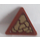 LEGO Reddish Brown Triangular Sign with Dark Tan Scales (Pattern 1) Sticker with Split Clip (30259)