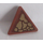 LEGO Reddish Brown Triangular Sign with Dark Tan Scales (Pattern 2) Sticker with Split Clip (30259)