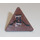 LEGO Brun rougeâtre Triangulaire Sign avec Poignées, Noir Line (La gauche) Autocollant avec clip fendu (30259)