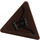 LEGO Brun rougeâtre Triangulaire Sign avec Poignées, Noir Line (Droite) Autocollant avec clip fendu (30259)