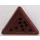 LEGO Rötlich-braun Dreieckig Sign mit Nine Schwarz Dots Aufkleber mit geteiltem Clip (30259)