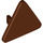 LEGO Reddish Brown Triangular Sign with Open &#039;O&#039; Clip (65676)