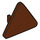 LEGO Brun rougeâtre Triangulaire Sign avec Clip ouvert en &#039;o&#039; (65676)