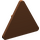 LEGO Rötlich-braun Dreieckig Sign mit geteiltem Clip (30259 / 39728)