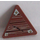 LEGO Reddish Brown Triangular Sign with Wood and Brackets Sticker with Split Clip (30259)