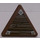 LEGO Reddish Brown Triangular Sign with Wooden Board and 3 Pins Model Left Side Sticker with Split Clip (30259 / 39728)
