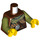 LEGO Rudo brązowy Viking Minifigurka Tułów (973 / 76382)