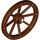 LEGO Reddish Brown Wagon Wheel Ø33.8 with 8 Spokes with Notched Hole (4489)