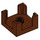 LEGO Reddish Brown Wall 2 x 2 x 1 with Knob (3131)