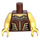 LEGO Roodachtig bruin Warrior Vrouw Torso (973 / 88585)