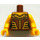 LEGO Reddish Brown Warrior Woman Torso (973 / 88585)