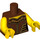 LEGO Rødbrun Warrior Kvinde Torso (973 / 88585)