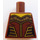 LEGO Reddish Brown Warrior Woman Torso without Arms (973)