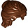 LEGO Reddish Brown Wavy Hair with Bun and Sidebangs with Hole on Top (15499 / 86221)