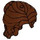 LEGO Reddish Brown Wavy Hair with Bun and Sidebangs with Hole on Top (15499 / 86221)