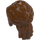 LEGO Reddish Brown Wavy Hair with Bun and Sidebangs with Hole on Top (15499 / 86221)