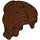 LEGO Rötlich-braun Wellig Haar mit Bun und Sidebangs mit Loch auf oben (15499 / 86221)