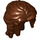 LEGO Reddish Brown Wavy Hair with Bun and Sidebangs with Hole on Top (15499 / 86221)