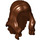 LEGO Brun rougeâtre Ondulé Longue Cheveux avec Parting (33461 / 95225)