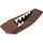LEGO Reddish Brown Wedge 6 x 4 Triple Curved Inverted with Smiling Jaws with Teeth Sticker (43713)