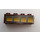 LEGO Roodachtig bruin Wig Steen 2 x 4 Links met 4 Geel Windows Sticker (41768)