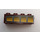 LEGO Reddish Brown Wedge Brick 2 x 4 Left with 4 Yellow Windows Sticker (41768)