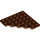 LEGO Roodachtig Bruin Wig Plaat 6 x 6 Hoek (6106)