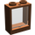 LEGO Reddish Brown Window 1 x 2 x 2 without Sill with Transparent Glass