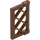 레고 붉은 갈색 창문 Pane 1 x 2 x 3 Lattice (강화) (60607)