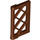 LEGO Reddish Brown Window Pane 1 x 2 x 3 Lattice (Reinforced) (60607)