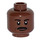 LEGO Rötlich-braun Winston Zeddemore Minifigure Kopf (Einbau-Vollbolzen) (3626 / 18874)